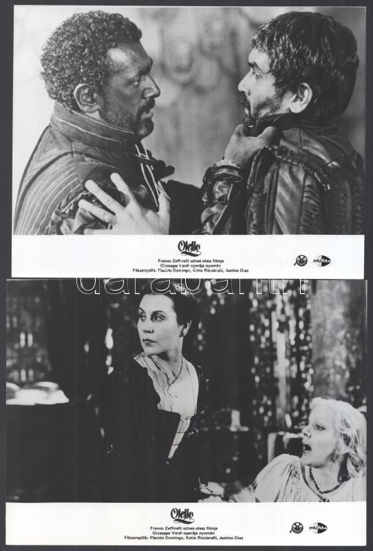 cca 1986 Franco Zeffirelli ,,Othello' című olasz filmjének jelenetei és szereplői, 6 db vintage produkciós filmfotó, ezüst zselatinos fotópapíron, a használatból eredő (esetleges) kisebb hibákkal, 18x24 cm - Image 2