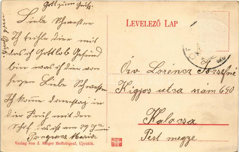 Futak, Futog; Római katolikus templom és plébánia, J. Singer kiadása / church, parish (Rb) - Image 2