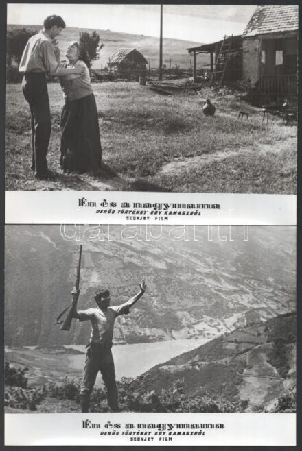 cca 1980 előtt készült az ,,Én és a nagymama' című szovjet film jelenetei és szereplői, 19 db vintage produkciós filmfotó, ezüst zselatinos fotópapíron, a használatból eredő (esetleges) kisebb hibákkal, 18x24 cm