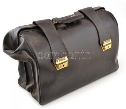 Nagy méretű bőr aktatáska, orvosi táska. Jó állapotban 50x30 cm