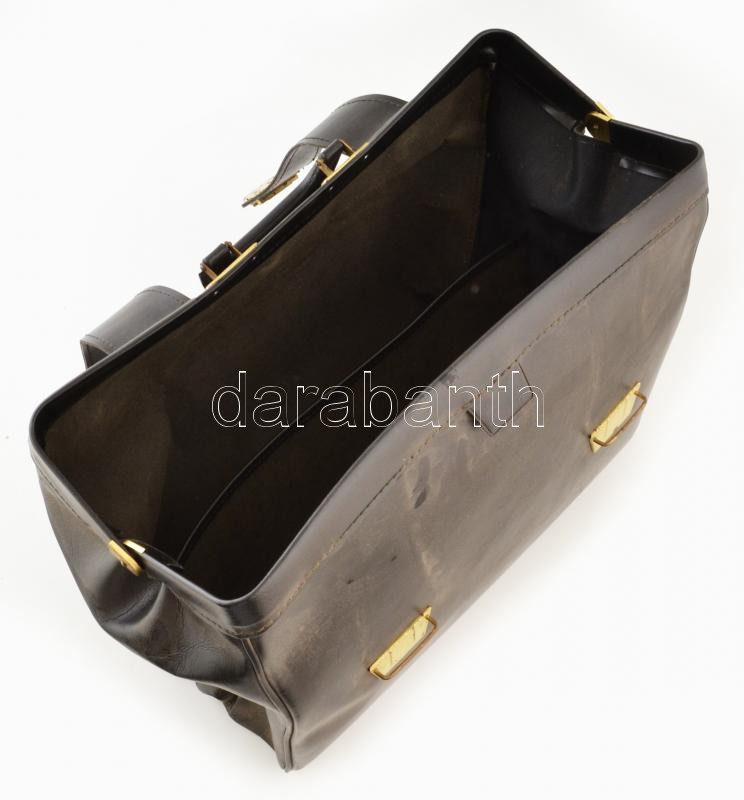 Nagy méretű bőr aktatáska, orvosi táska. Jó állapotban 50x30 cm - Image 2