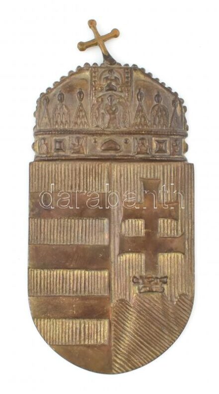 Magyar címer. Bronz dombormű 24 cm