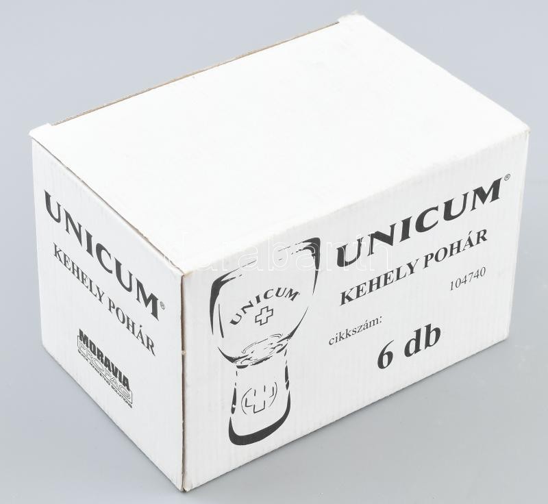 6 db Unicumos pohár, eredeti csomagolásban 11 cm - Image 3