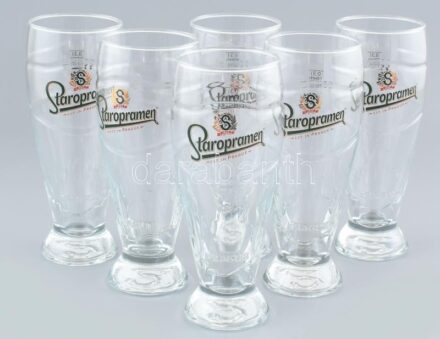 Staropramen pohár 6 db eredeti csomagolásban 16 cm