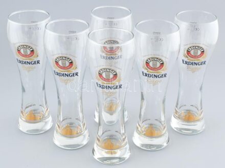 Erdinger korsó 6 db eredeti csomagolásban 25 cm + tálca csomagolva