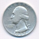 Amerikai Egyesült Államok 1952D 25c Ag T:2- karc USA 1952D 25 Cents Ag C:VF scratch Krause KM#164