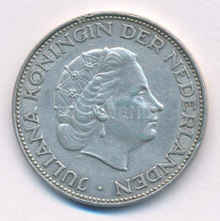 Hollandia 1960. 2 1/2G Ag 'Julianna' T:2,2- patina, ph Netherlands 1960. 2 1/2 Gulden Ag 'Juliana' C:XF,VF patina, edge error Krause KM#185