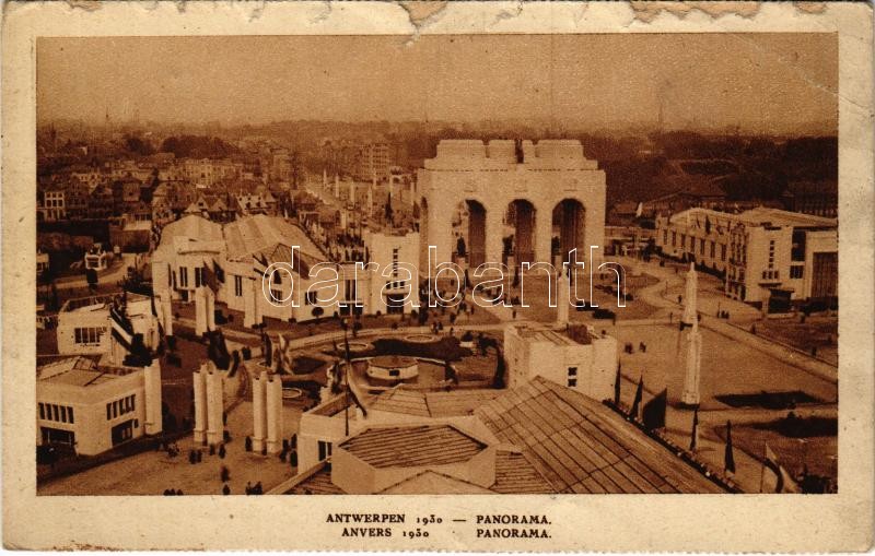 Antwerp, Anvers, Antwerpen; Wereldtentoonstelling 1930. Panorama / International Exhibition, World's Fair (tears)