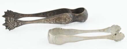 2db fém cukorfogó, h: 14-16cm