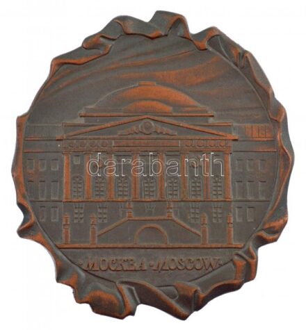 Szovjetunió ~1980. 'Moszkvai Egyetem' bronz emlékérem (89mm) T:2 Soviet Union ~1980. 'Moscow University' bronze commemorative medallion (89mm) C:XF