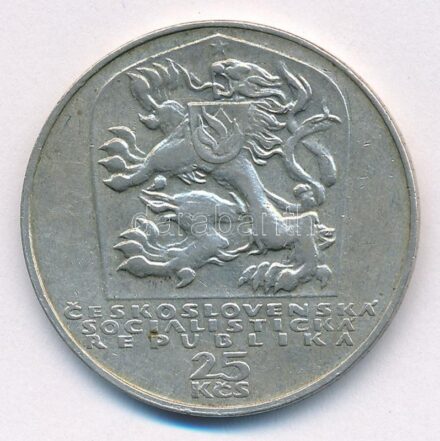 Csehszlovákia 1969. 25K Ag 'A szlovák felkelés 25. évfordulója' T:1-,2 Czechoslovakia 1969. 25 Korun Ag '25th Anniversary - Slovak Uprising' C:AU,XF Krause KM#67