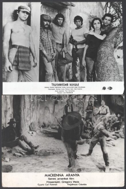 cca 1988 előtt, külföldön készült filmek egy-egy jelenete, 13 db vintage produkciós filmfotó, ezüst zselatinos fotópapíron, 18x24 cm