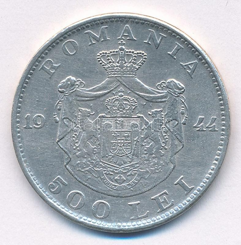 Románia 1944. 500L Ag 'I. Mihály' T:2 Romania 1944. 500 Lei Ag 'Mihai I' C:XF Krause KM#65 - Image 2