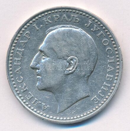 Jugoszlávia 1932. 50D Ag 'I. Sándor' T:2 ph. Yugoslavia 1932. 50 Dinara Ag 'Alexander I' C:XF edge error Krause KM#16