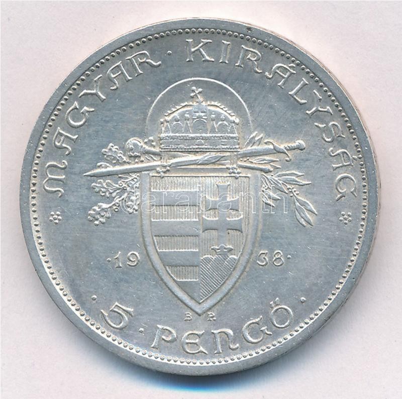 1938. 5P Ag 'Szent István' T:1- kis ph, egy karc Adamo P8.1 - Image 2
