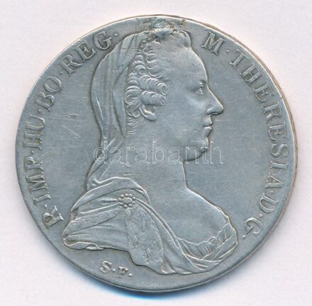 Ausztria 1780SF Tallér Ag 'Mária Terézia' utánveret T:2- lyuktömött Austria 1780SF Thaler Ag 'Maria Theresia' restrike C:VF plugged hole Krause KM#T1