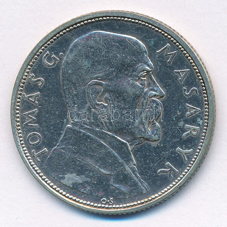 Csehszlovákia 1928. 10K Ag 'Masaryk' T:2 polírozva Czechoslovakia 1928. 10 Korun Ag 'Masaryk' C:AU polished Krause KM#12