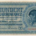 Ukrajna / Német megszállás 1942. 100K T:III Ukraine / German occupation 1942. 100 Karbowanez C:F Krause P#55