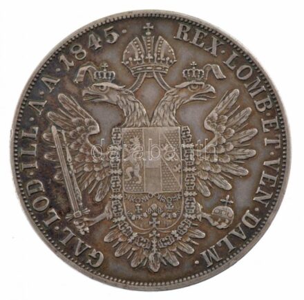 Ausztria 1845A Tallér Ag 'V. Ferdinánd' Bécs (28,06g) T:2,2- ph., patina Austria 1845A Thaler Ag 'Ferdinand I' Vienna (28,06g) C:XF,VF edge error, patina Krause KM# 2240