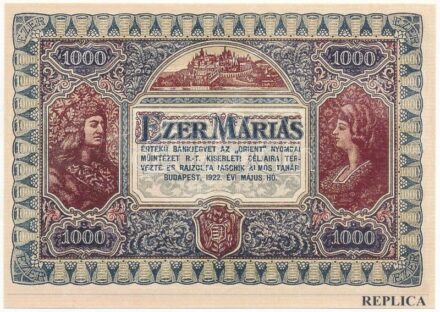 1922. 'Ezer Máriás' fantáziabankjegy T:I
