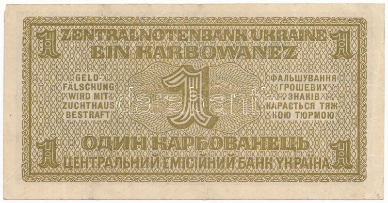 Ukrajna / Német megszállás 1942. 1K T:III Ukraine / German occupation 1942. 1 Karbowanez C:F Krause 49 - Image 2