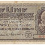 Ukrajna / Német megszállás 1942. 5K T:III Ukraine / German occupation 1942. 5 Karbowanez C:F Krause P#51