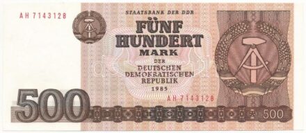 NDK 1985. 500M kiadatlan T:I,I- / GDR 1985. 500 Mark unissued C:UNC, AU Krause P#33