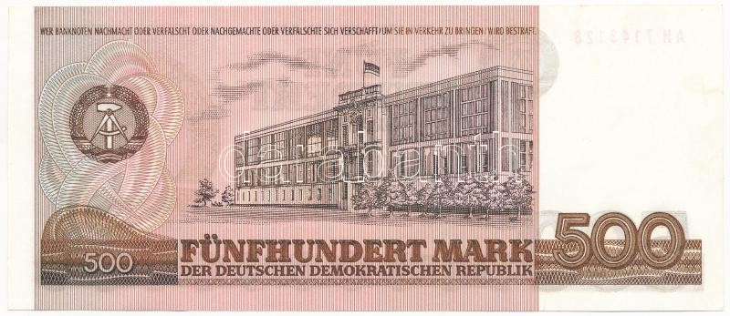 NDK 1985. 500M kiadatlan T:I,I- / GDR 1985. 500 Mark unissued C:UNC, AU Krause P#33 - Image 2