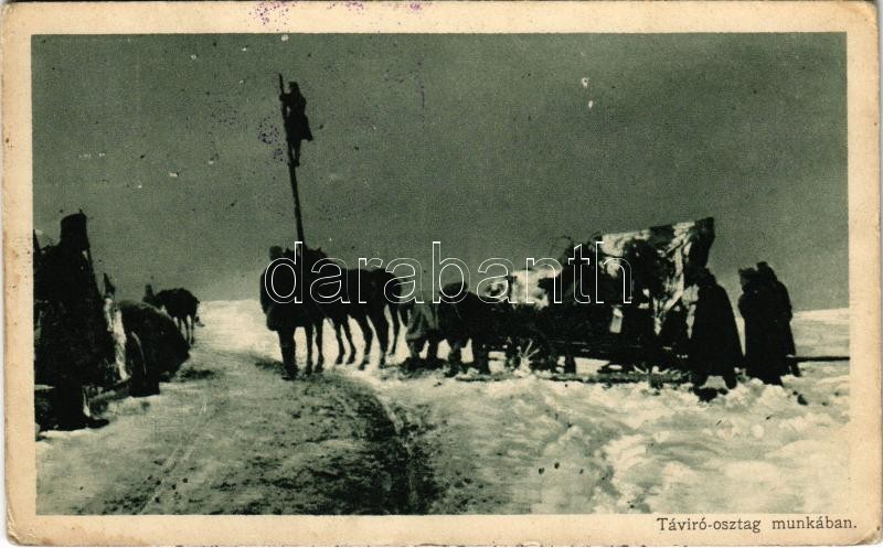 1916 Távíró osztag munkában. Az Érdekes Újság kiadása / WWI Austro-Hungarian K.u.K. military, telegraph detachment at work + 'K.u.K. Intendanz des 2. Armee-Kommandos' (EK)