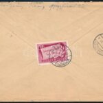 1950 Czibor Zoltán labdarúgó által megcímzett és aláírt boríték, levél nélkül
