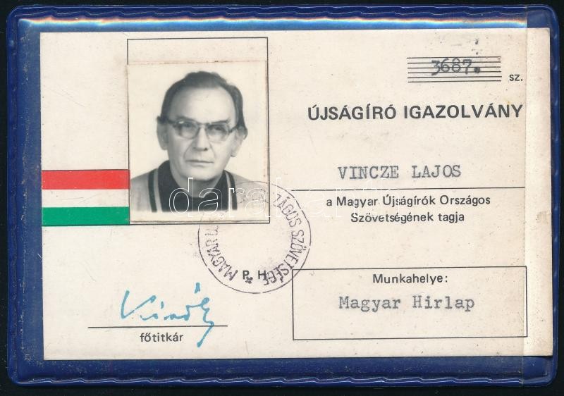 1984-1986 Fényképes újságíró igazolvány