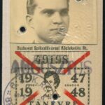 1947-1948 BSZKRT tanulójegy Petőfi-képpel