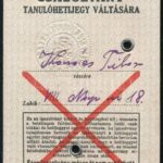 1947-1948 BSZKRT tanulójegy Petőfi-képpel - Image 2