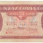 1947. 100Ft 'B 307 016777' T:III / Hungary 1947. 100 Forint 'B 307 016777' C:F Adamo F27