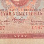 1947. 100Ft 'B 307 016777' T:III / Hungary 1947. 100 Forint 'B 307 016777' C:F Adamo F27 - Image 3