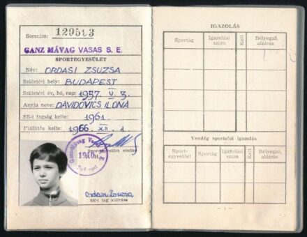 1966 Ganz MÁVAG VASAS S. E. arcképes igazolvány