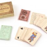 1898 Khanhoo Chinese card game. Kínai kártya paklik, játékleírással, eredeti dobozában, megkímélt állapotban / Original deck of cards with booklet, in original box. Good condition