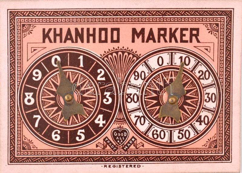 1898 Khanhoo Chinese card game. Kínai kártya paklik, játékleírással, eredeti dobozában, megkímélt állapotban / Original deck of cards with booklet, in original box. Good condition - Image 4