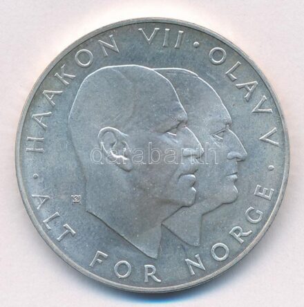 Norvégia 1970. 25Kr Ag 'V. Olav' T:1- patina Norway 1970. 25 Kroner Ag 'Olav V' C:AU patina Krause KM#414