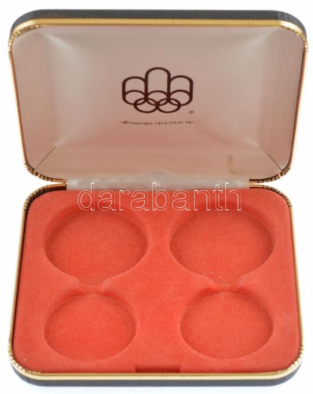 1972. 4db érem tárolására szolgáló olimpiai dísztok jó állapotban