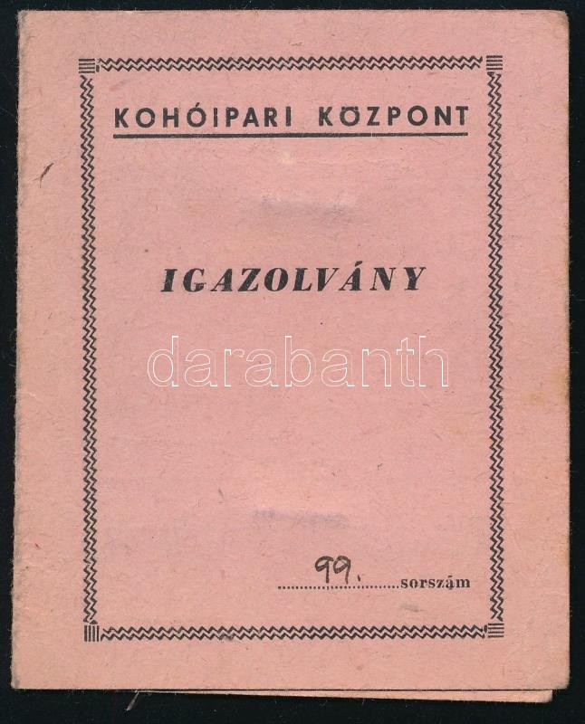 1948 Bp., Kohóipari Központ arcképes igazolvány - Image 2