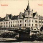 1909 Temesvár, Timisoara; Józsefváros, Ferenc József híd, Arany Horgony Kávéház / Iosefin, bridge, cafe
