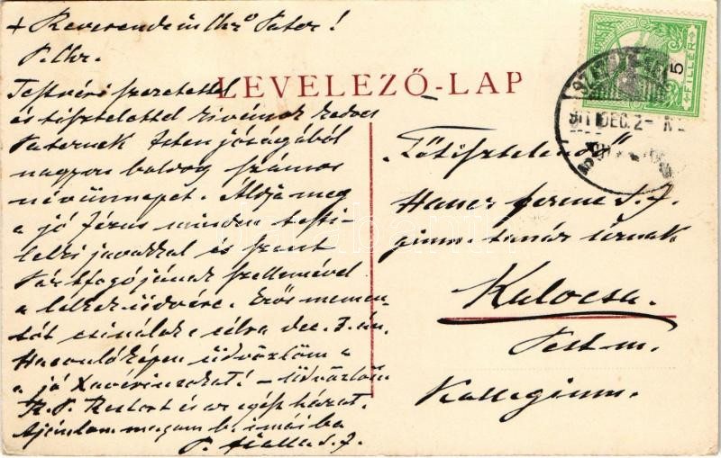 1911 Szatmárnémeti, Satu Mare; A Jézus Társaság Kálvária Jézus Szíve temploma / church - Image 2