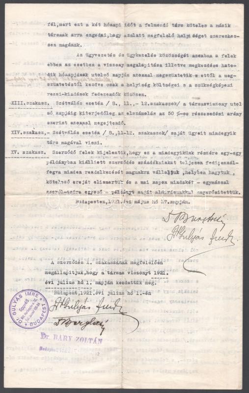 1921 Ügyvédi társulási szerződés - Image 4