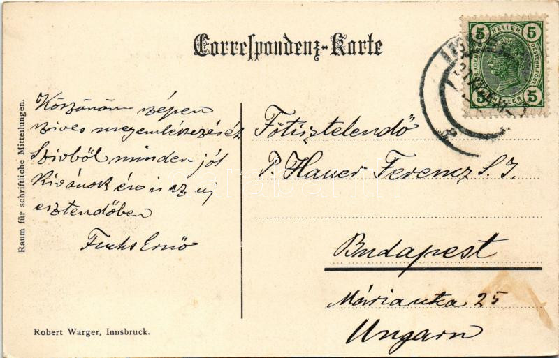 Innsbruck von der Weiherburg. Prosit Neujahr / New Year greeting montage - Image 2