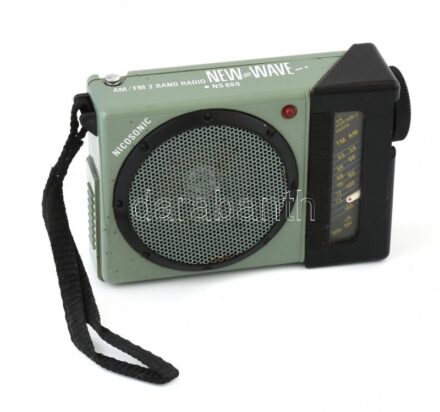 Nicosonic retró hordozható rádió, nem működik, 14x9,5x4 cm