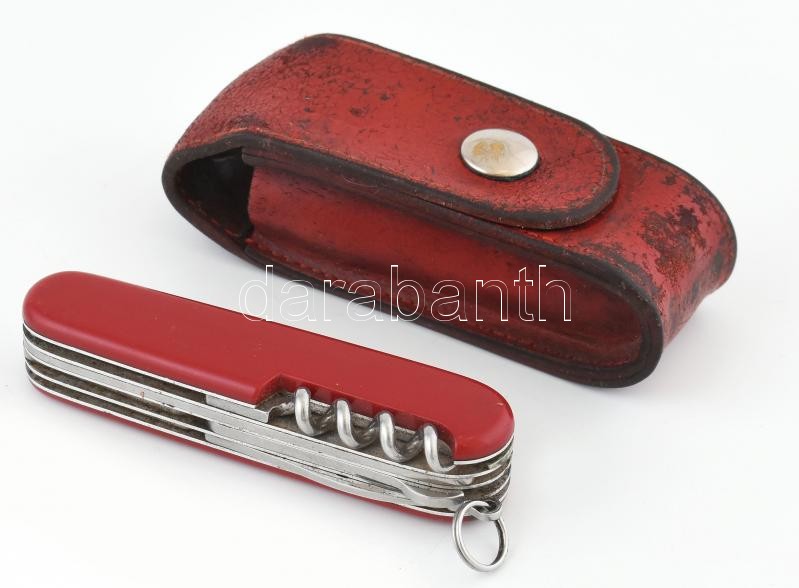 Victorinox bicska gyári bőr tokban 10 cm