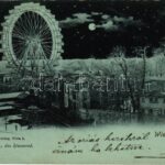 1899 (Vorläufer) Wien, Vienna, Bécs; Prater, das Riesenrad / ferris wheel at night. Deutsch's Postkartenverlag (Rb)