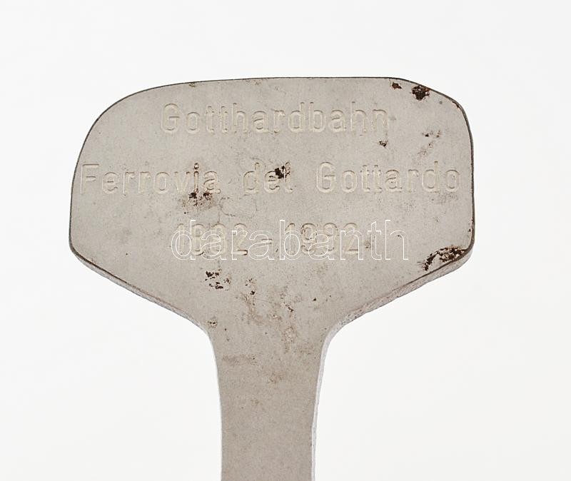 1982-2001 2 db vasúti emléktárgy, sín metszet 1982 St GOtthard vasút és 2001 Szlovén-magyar vasút megnyitásának emlékére. / 2 railways commemorative object St Gotthard Bahn, Slovenian-Hungarian railways - Image 2