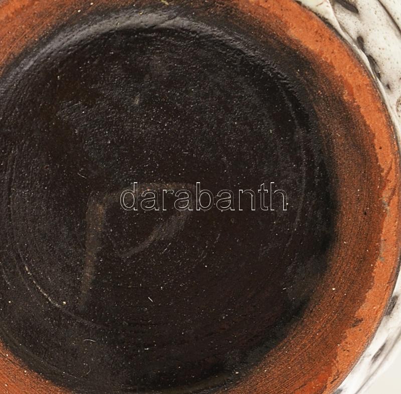 Hódmezővásárhelyi retró kerámia váza, hibátlan, jelzés nélkül, m: 28 cm - Image 2
